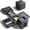 55-in-1 Precision Magnetic Screwdriver Set with Foldable Storage Box and Transformable Handle for Electronics Repair - Compatible with MacBook, Laptops, PCs, Switch, PS5, Phones, Eyeglasses, and Watches