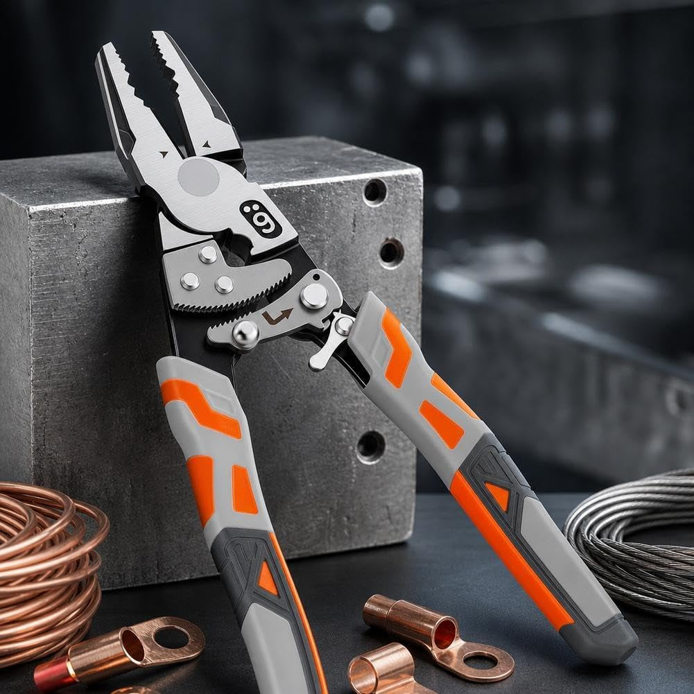 9'' Grip Pliers with Ratchet Self-Locking, Ratcheting Locking Pliers