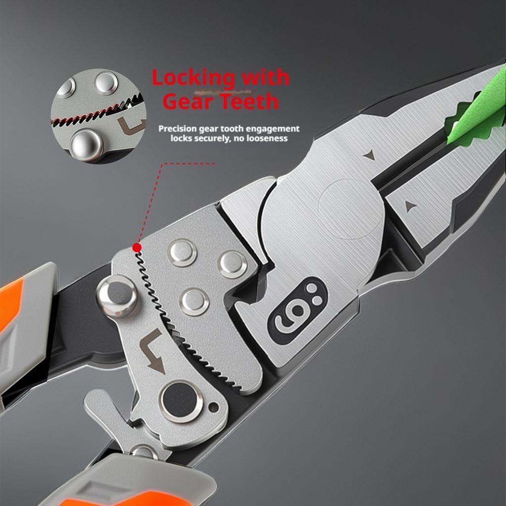 9'' Grip Pliers with Ratchet Self-Locking, Ratcheting Locking Pliers