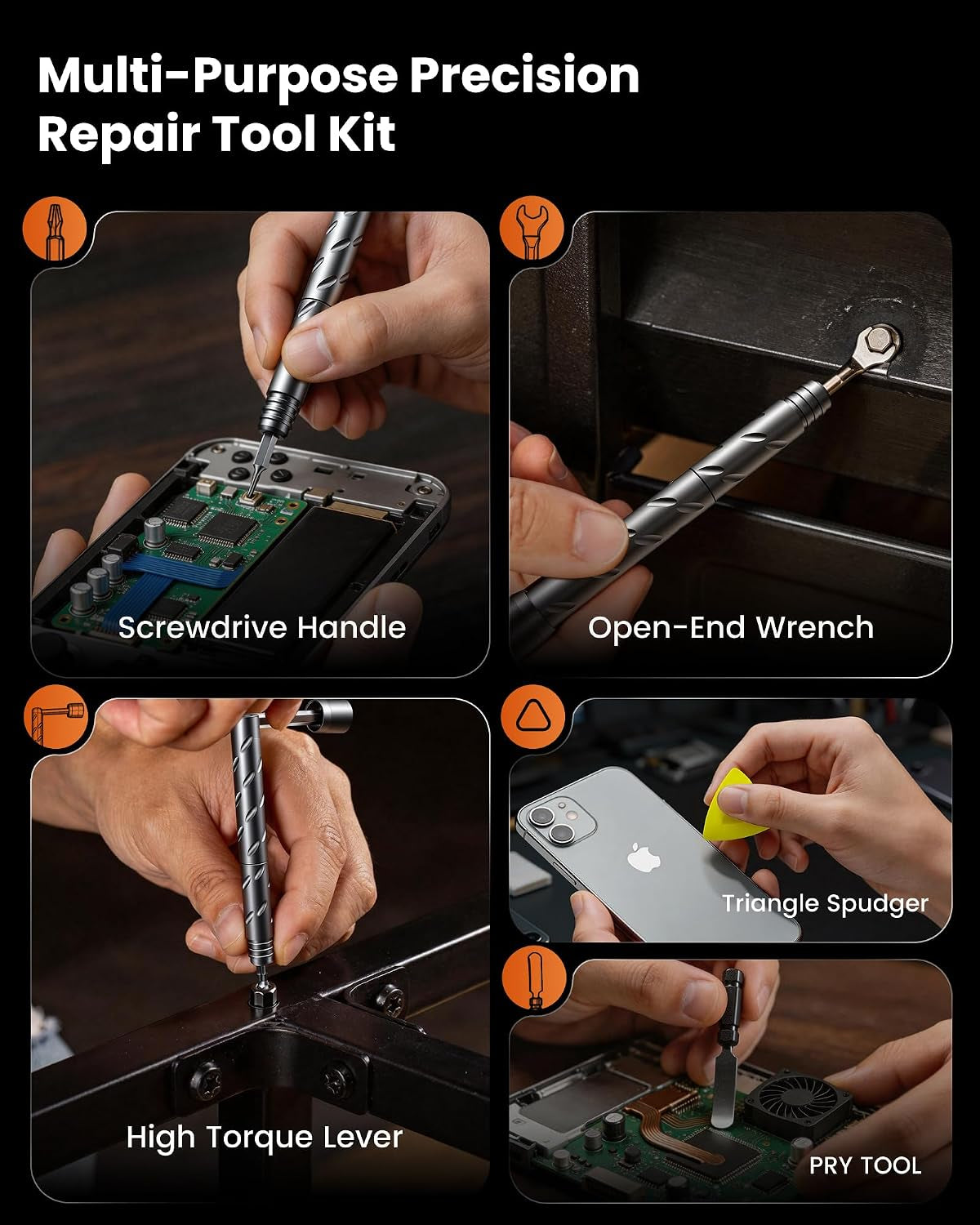 55-in-1 Precision Magnetic Screwdriver Set with Foldable Storage Box and Transformable Handle for Electronics Repair - Compatible with MacBook, Laptops, PCs, Switch, PS5, Phones, Eyeglasses, and Watches